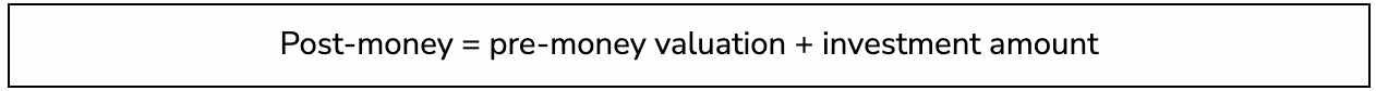 post money valuation
