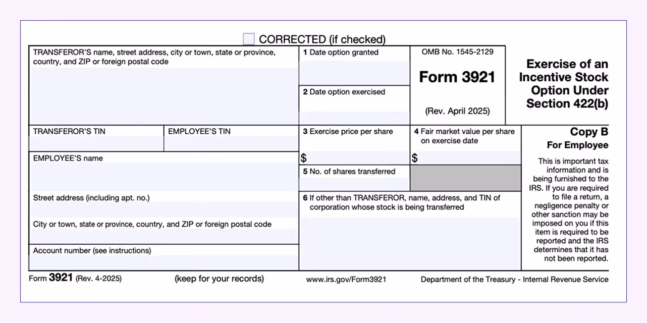 Form 3921