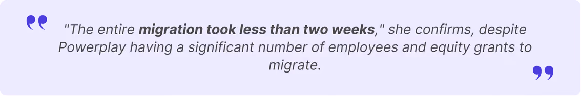 Powerplay's comment on migration to EquityList