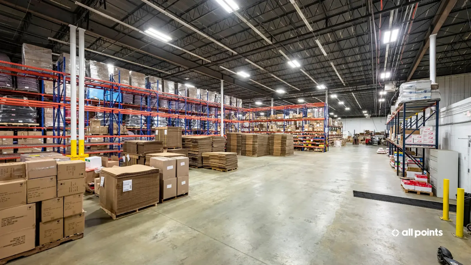 The interior of All Points' Warehouse.