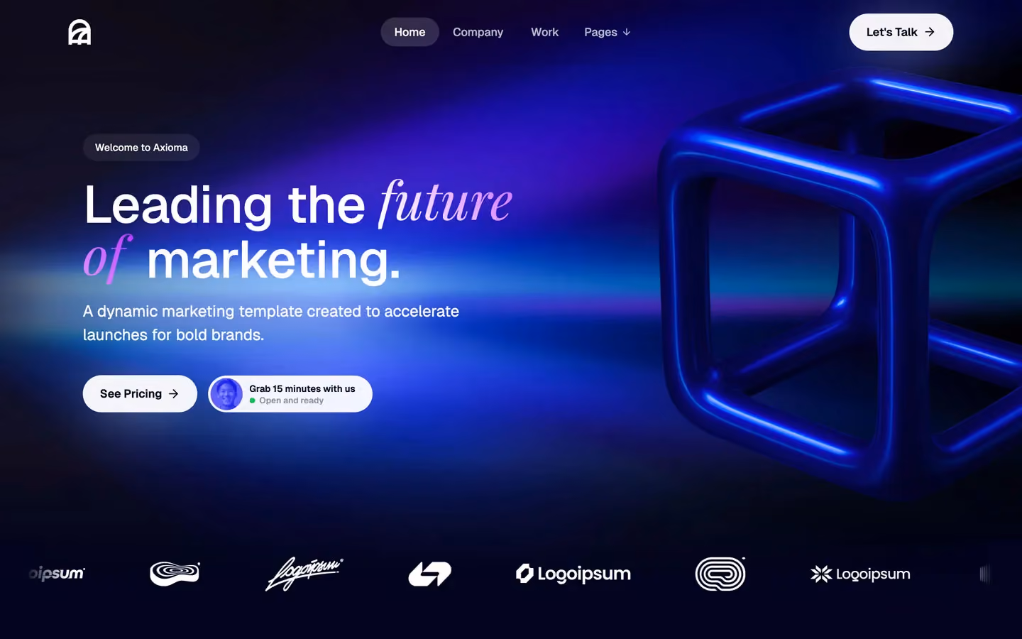 A next-gen marketing template