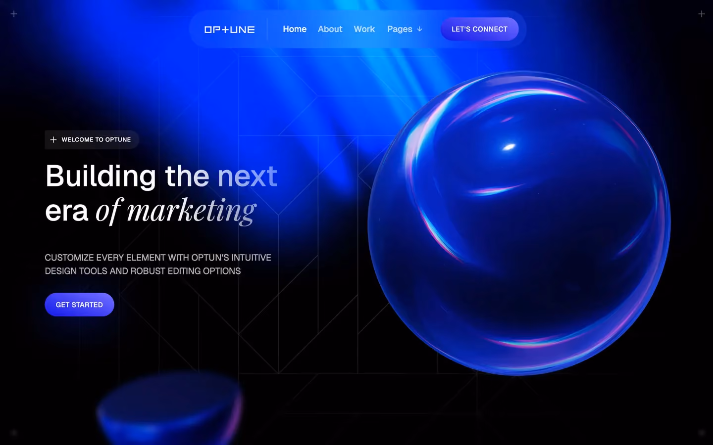 Optune is a refined Webflow template for marketing agencies