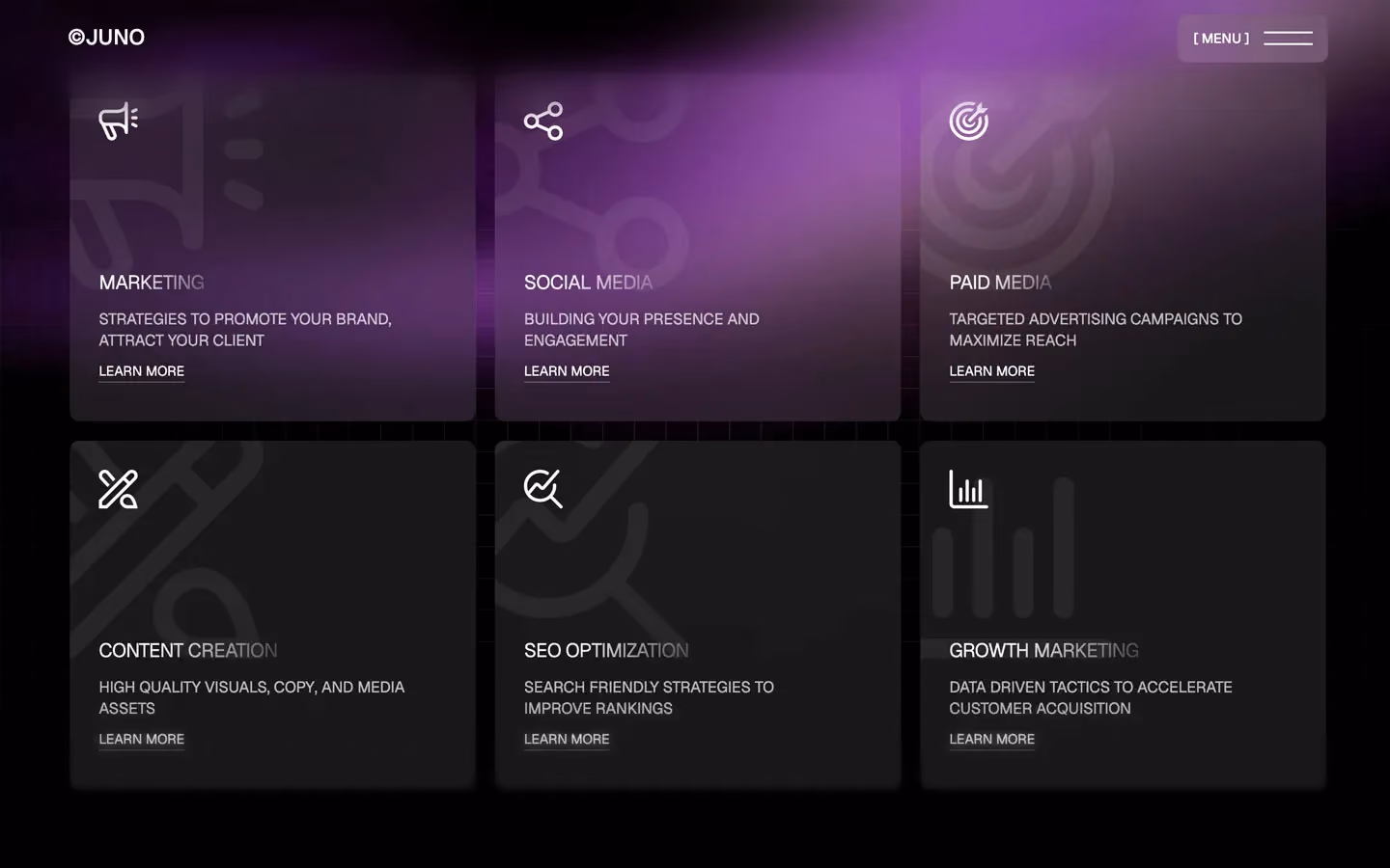 Juno is a refined Webflow template for marketing agencies.
