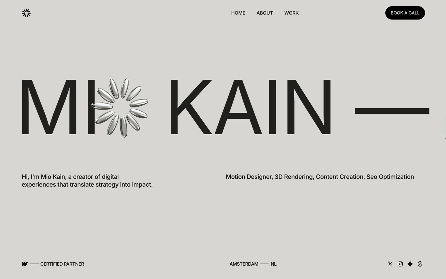 Mio Kain Portfolio Template