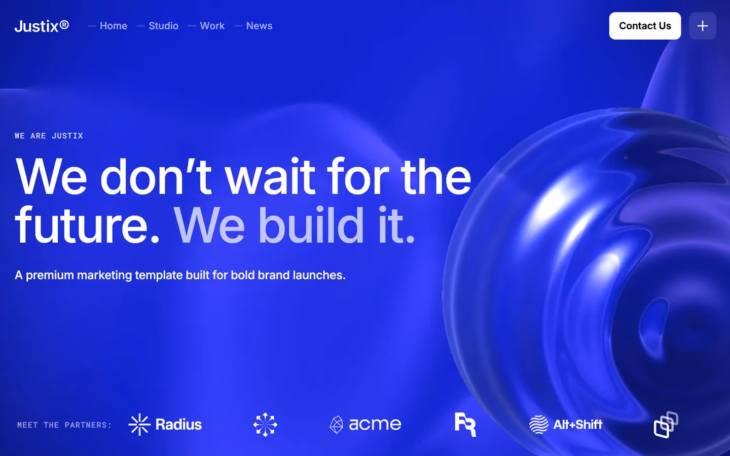 Justix — A motion-first template