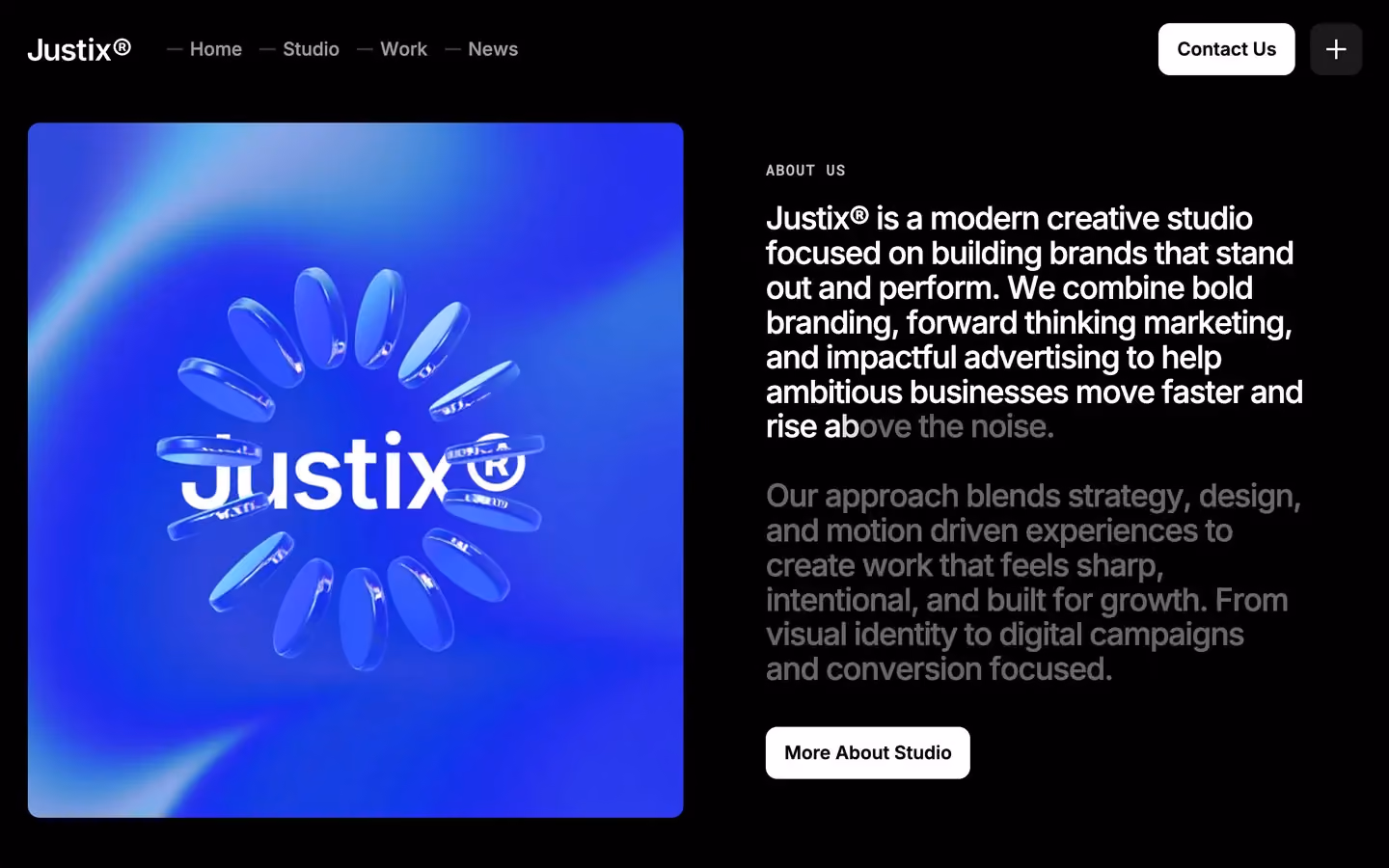 Justix — A motion-first template