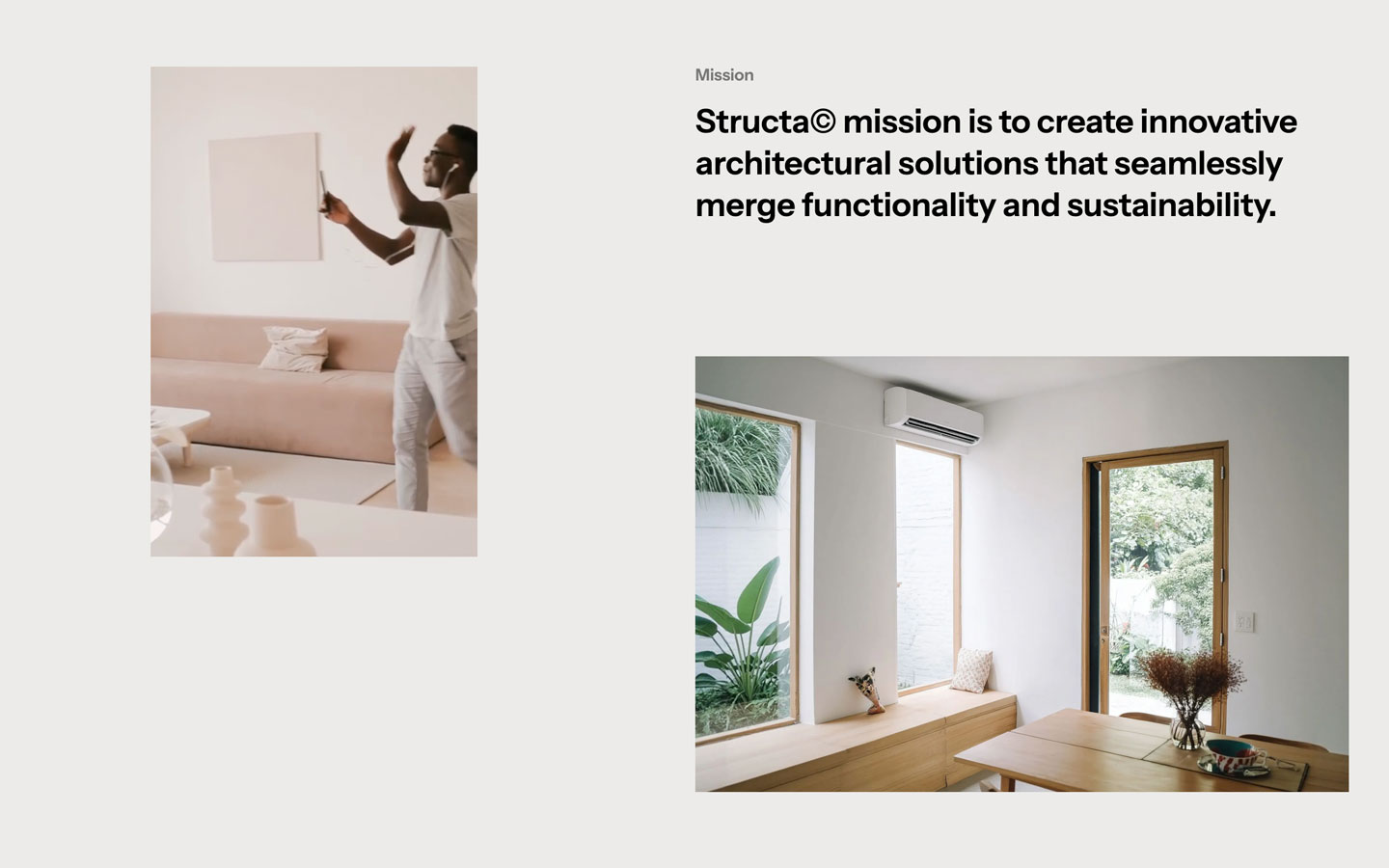 Webflow template is ideal for architects, furniture designers.