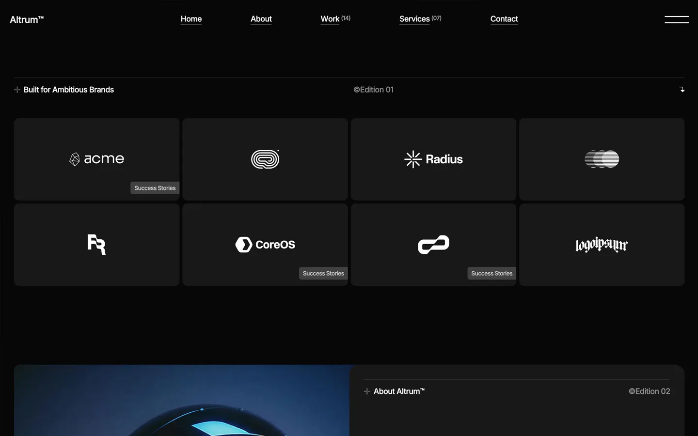 Altrum™ is a minimalist Webflow template
