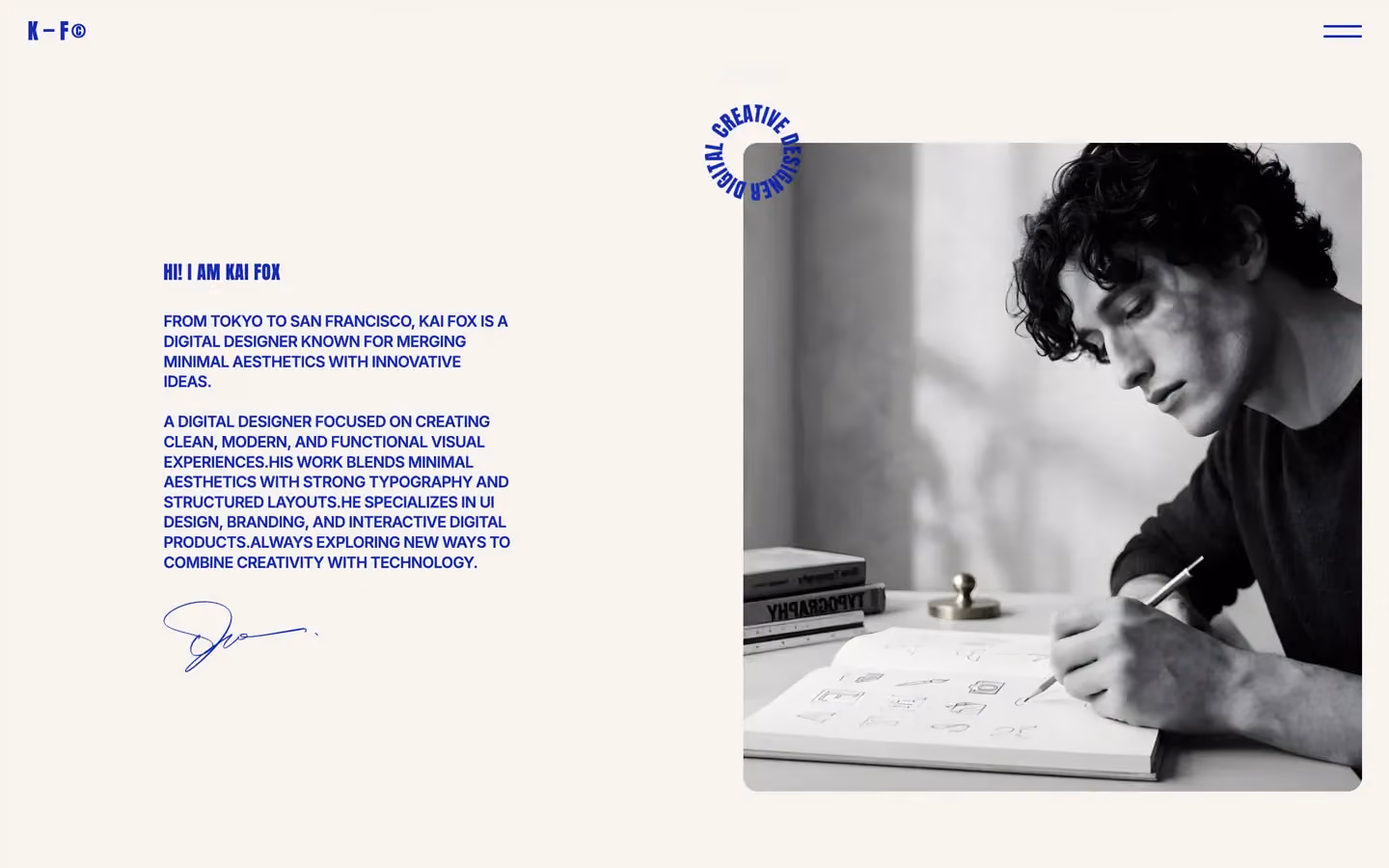 KAI is a refined portfolio template built for creators