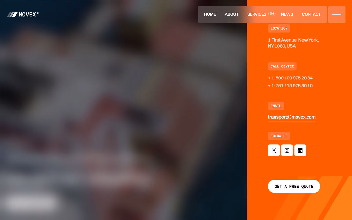 Movix Logistic Template