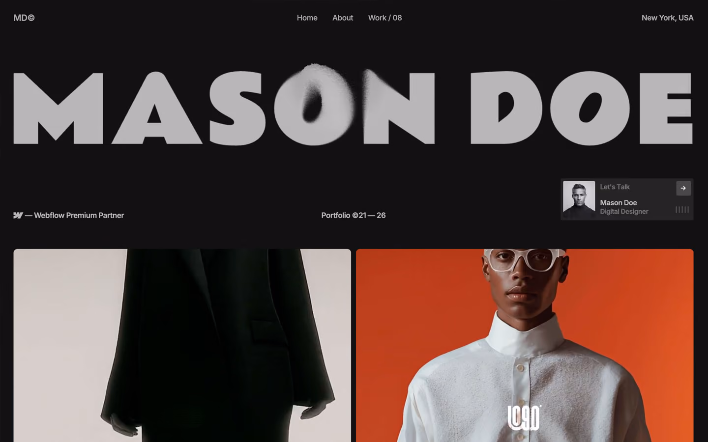 Mason is a refined Webflow portfolio template