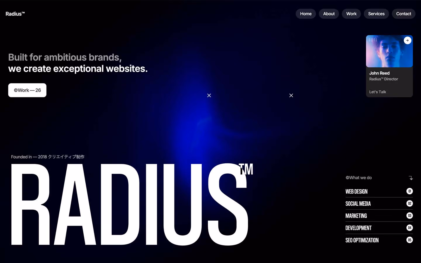 Radius™ is a modern agency template for designers, creatives, and studios.