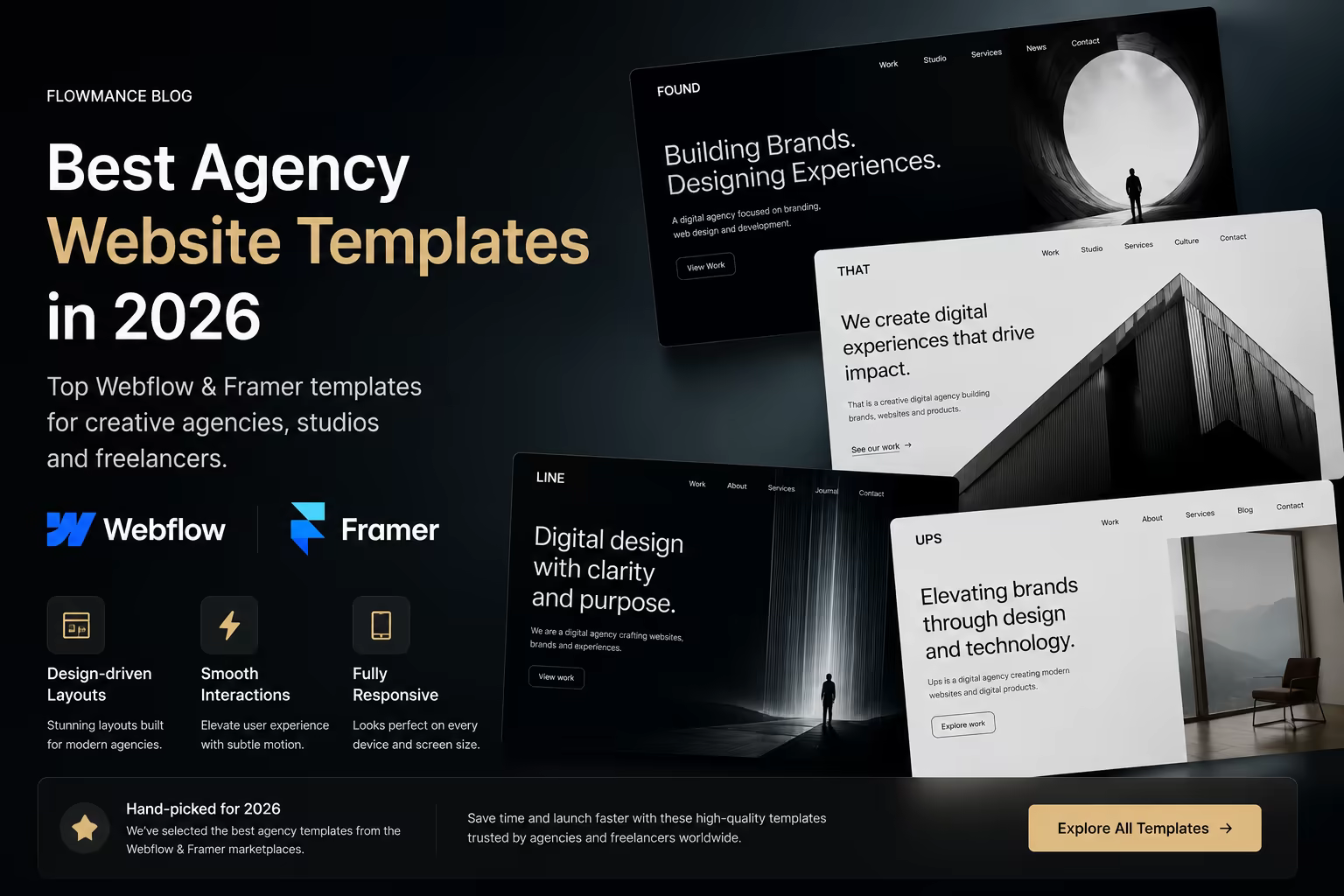 Best Agency Website Templates in 2026: 7 Webflow & Framer Picks
