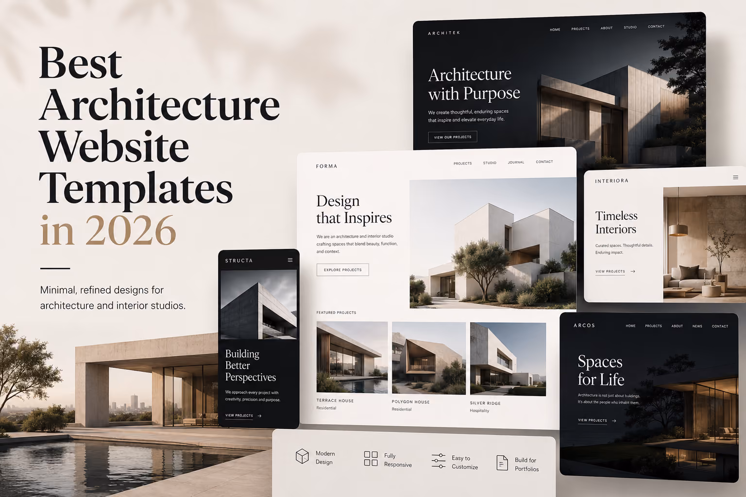 Best Architecture Website Templates in 2026: Webflow & Framer Picks