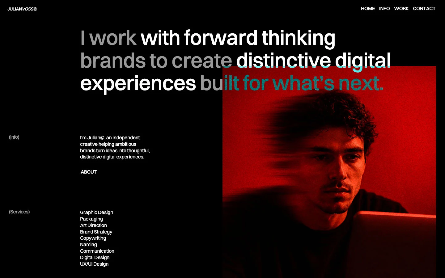 JulianVoss is a refined Webflow portfolio template built for creators