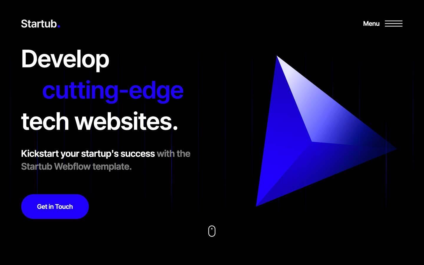 Webflow Startup and SaaS awesome template.