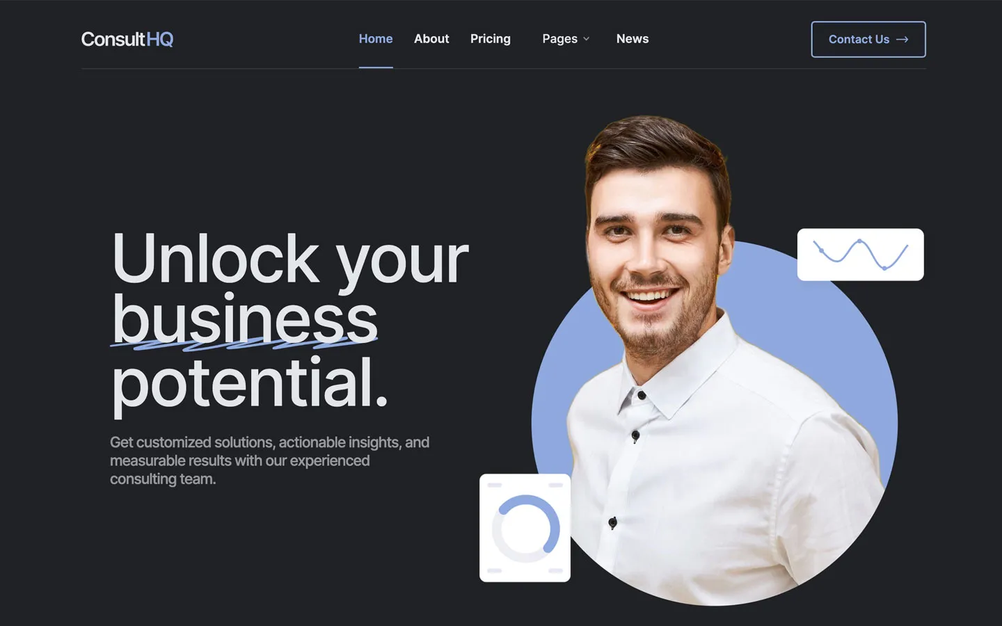 Consulting multi-concept Webflow template.