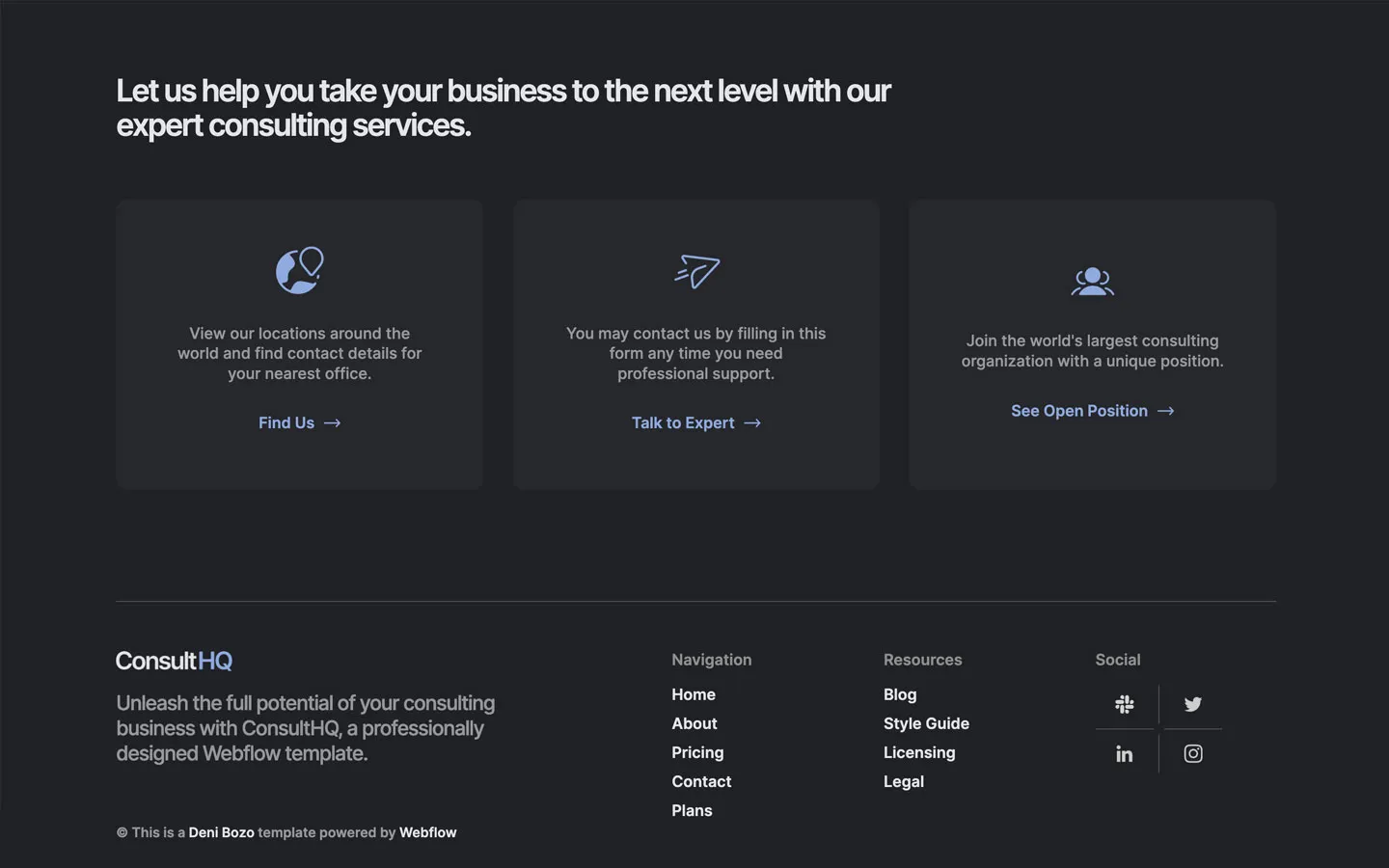 ConsultHQ Consulting Template