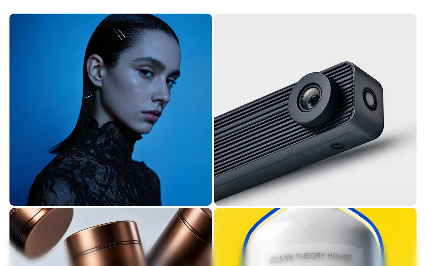 Flaue Udo is a bold royal-blue portfolio Webflow template for independent designers.