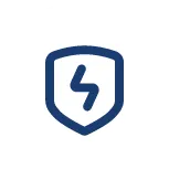 A shield icon with a lightning bolt symbol in the center.