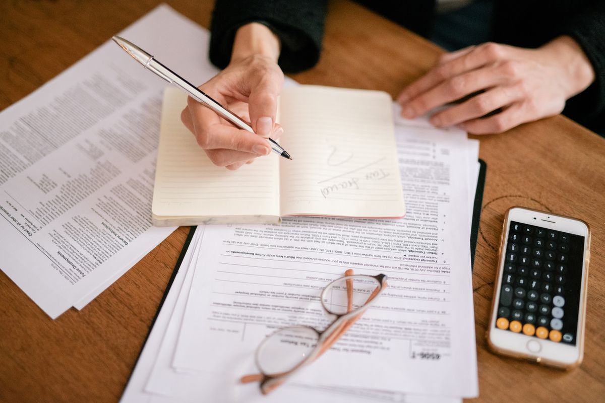 Someone engaged in tax planning or financial review