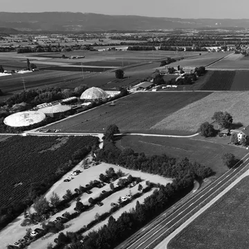 Aerial view of land developement