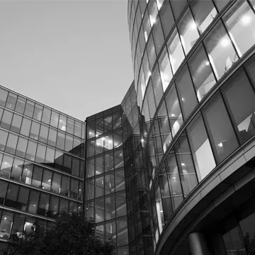 office building in black & white
