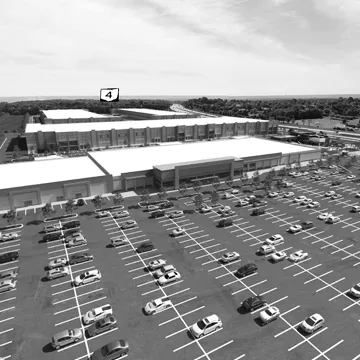 Aerial shot of a building