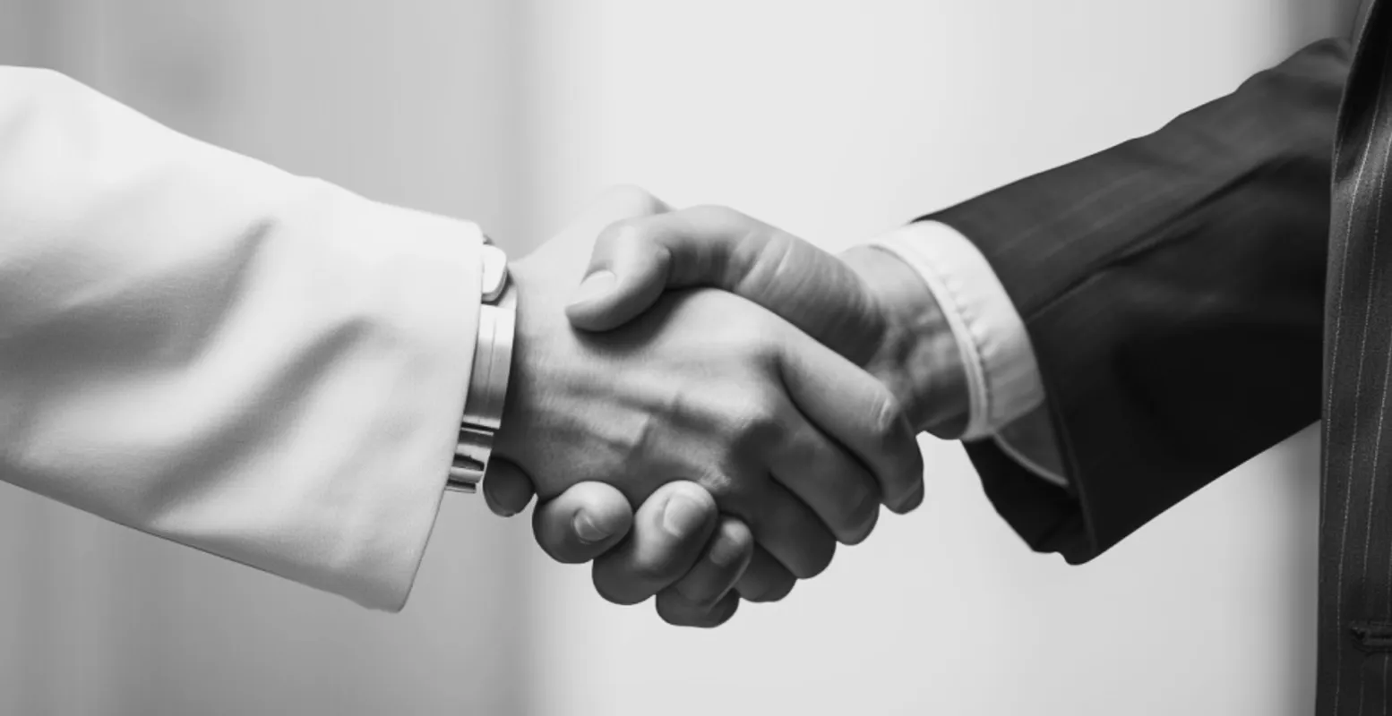 two men shaking hands