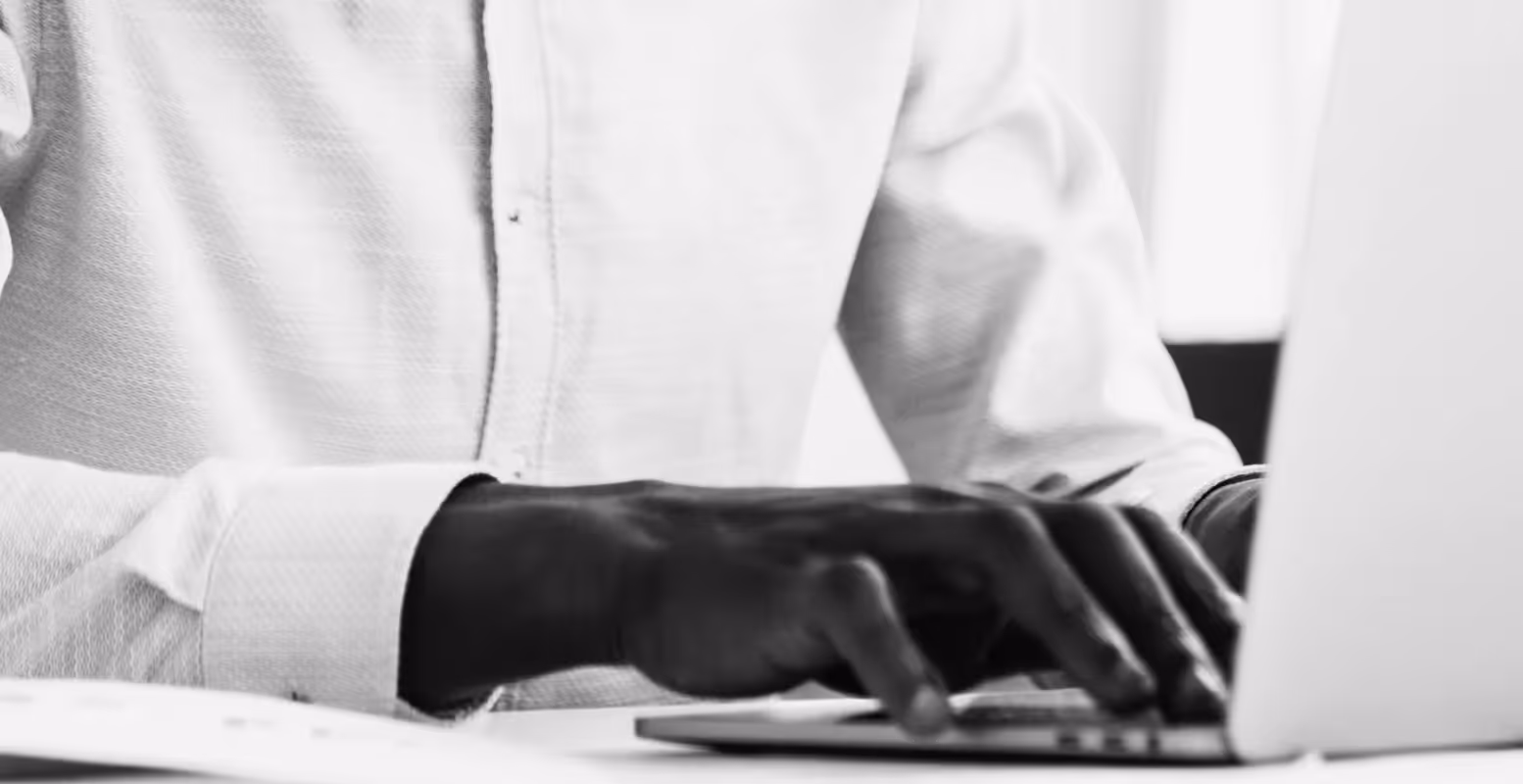 man working on computer