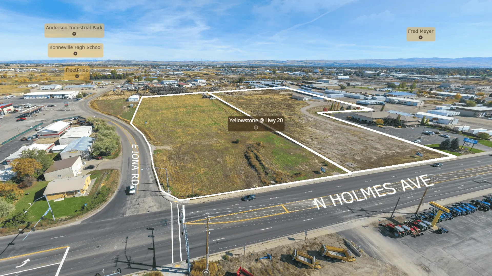 360° aerial mapping of N Holmes Ave (land)
