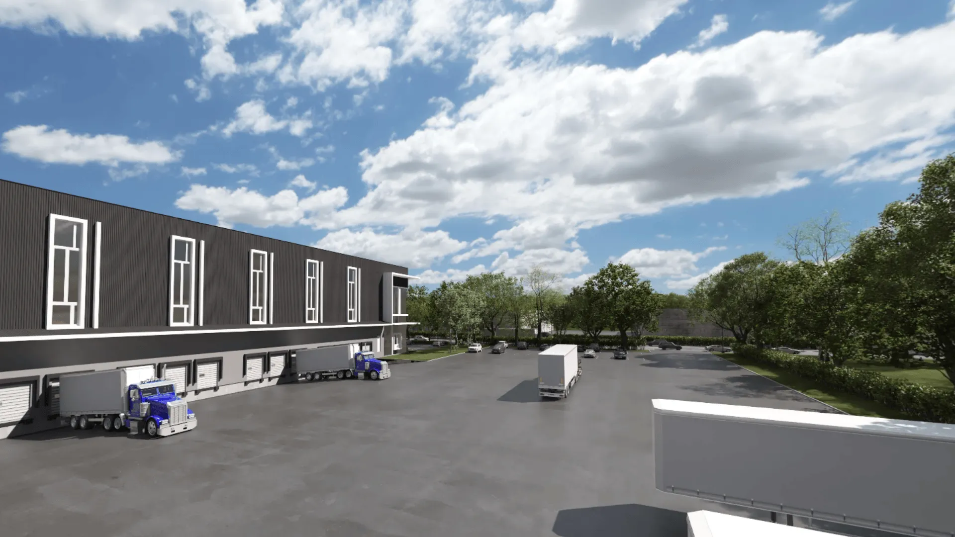 360° exterior rendering of Lift Logistics (industrial)