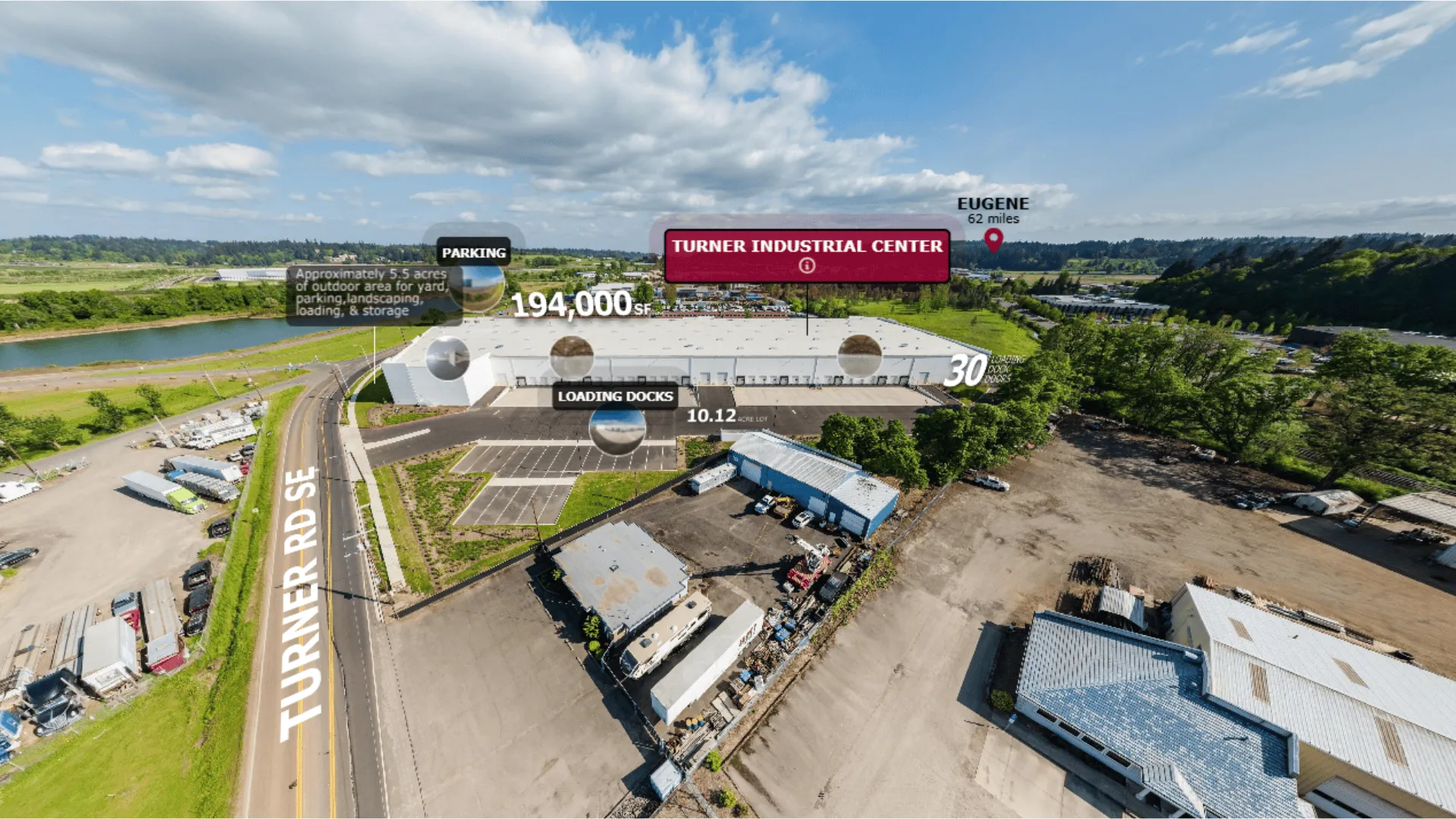 360° aerial mapping of the Turner Industrial Center