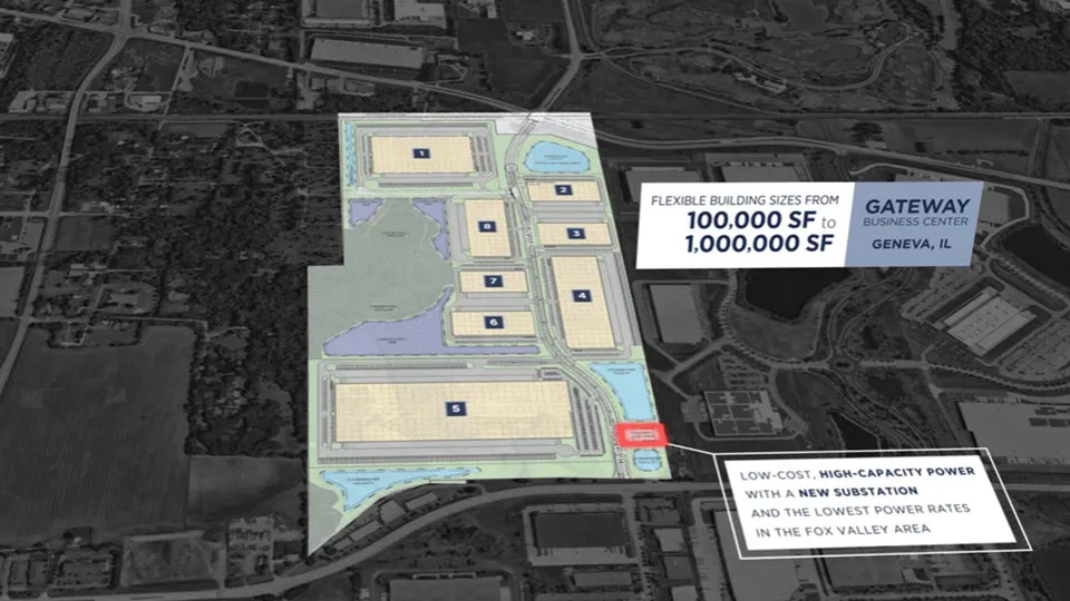 Property marketing video for the Gateway Business Center (industrial)