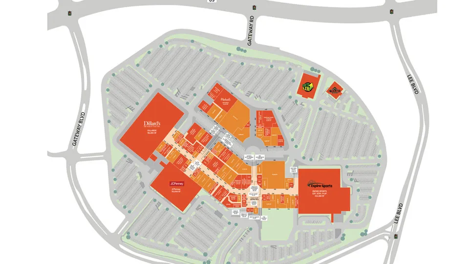 Advanced 2D site plan of Pine Ridge (retail)