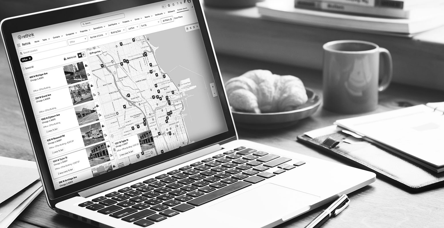 Mock-up of Rethink+ property search