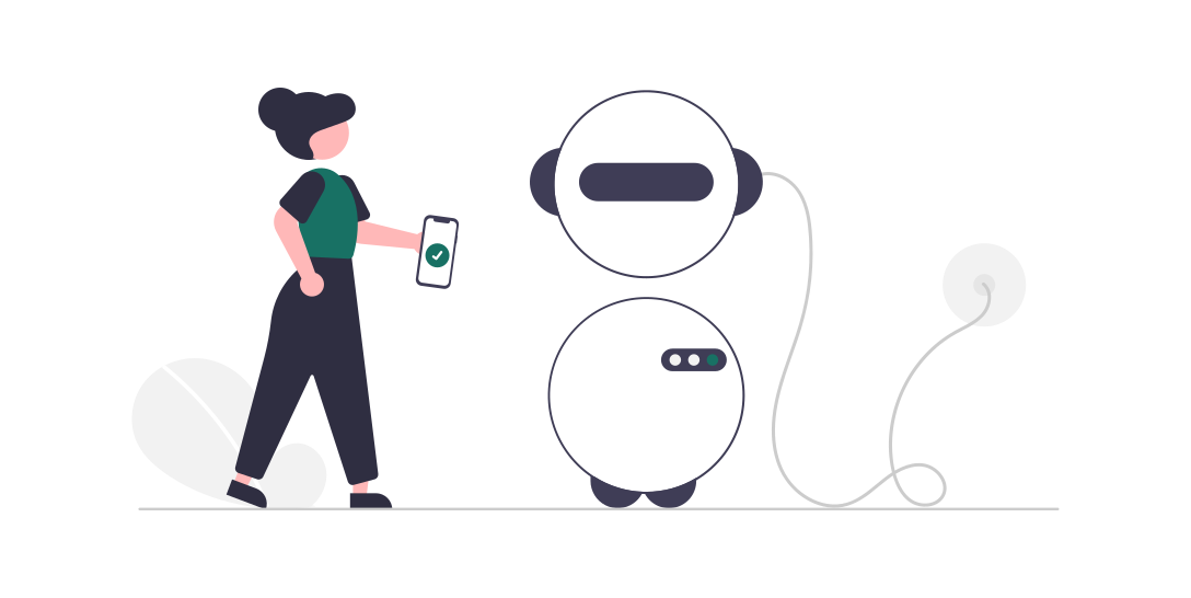 A robot image depicting the automating nature of the product