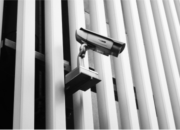 Video surveillance, security alarm system around the perimeter of the house, modern access control system