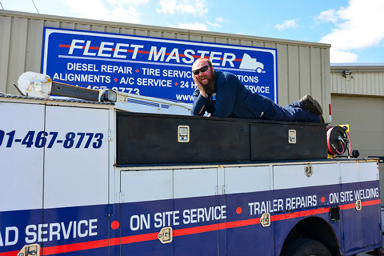 Fleet Master service truck supports dock and yard steel inspections near Bedford Park’s 71st Street freight corridor.