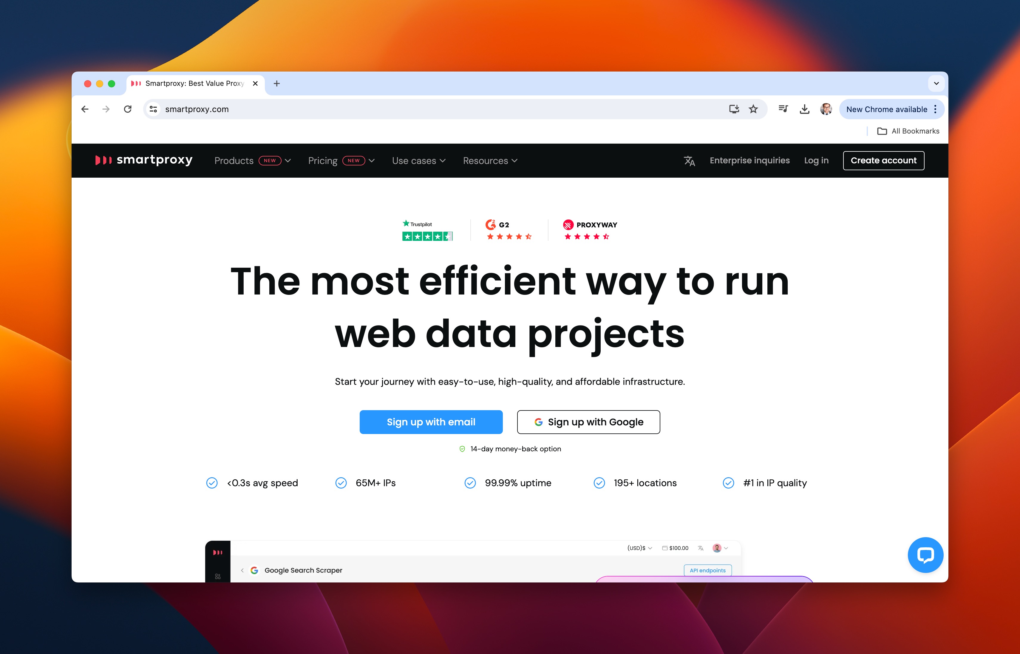 Smartproxy Decodo homepage showing affordable residential proxy pricing