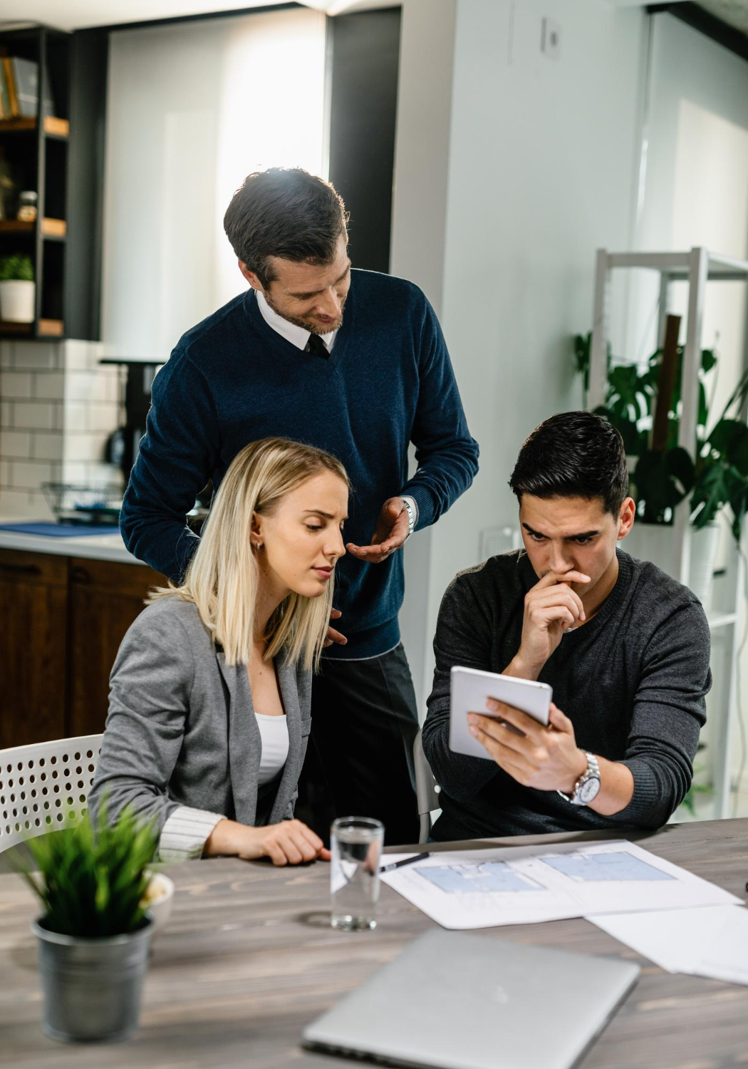 Homeowners reviewing financing options