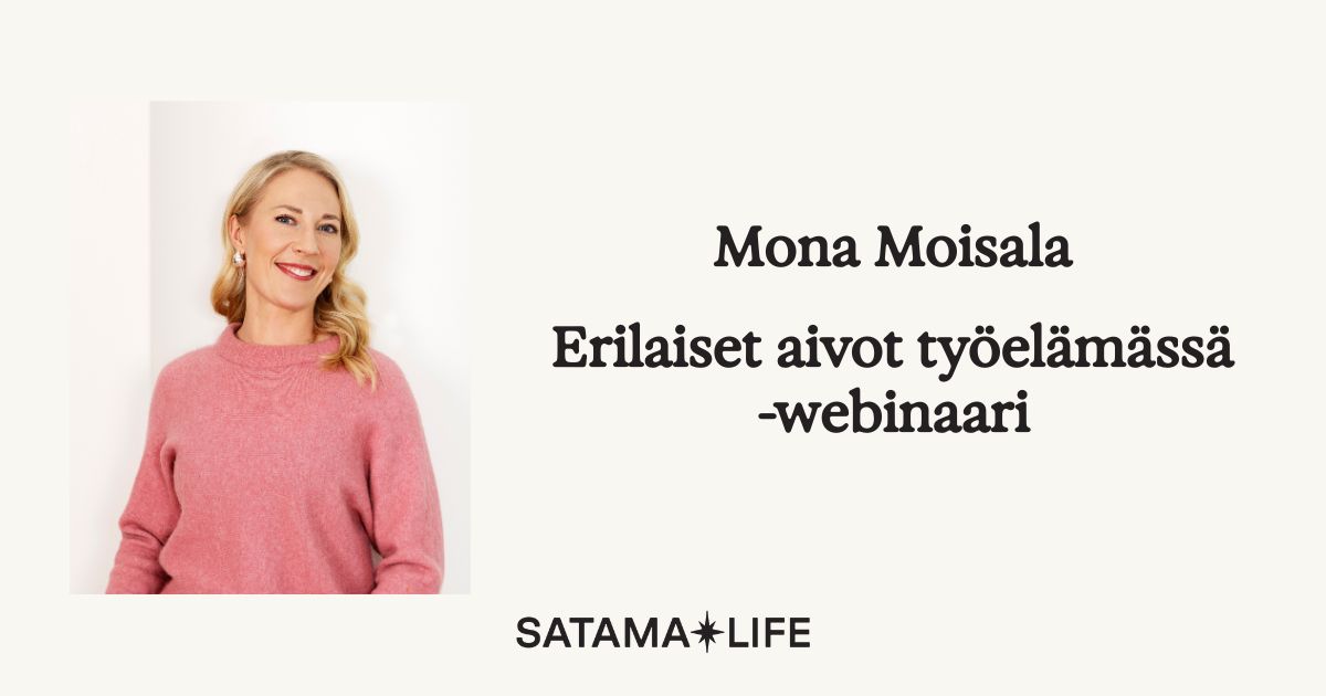Aivotutkija Mona Moisalan Erilaiset aivot työelämässä -webinaarissa jaamme yleisimpiä harhaluuloja työpaikalla kuormittumisen syistä.
Keinoja lisätä itseymmärrystä ja kehittää ryhmädynamiikkaa erilaisten ihmisten välillä.
