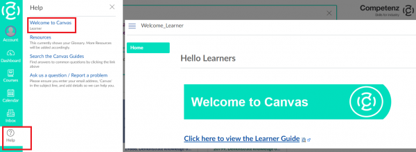 Canvas help guide