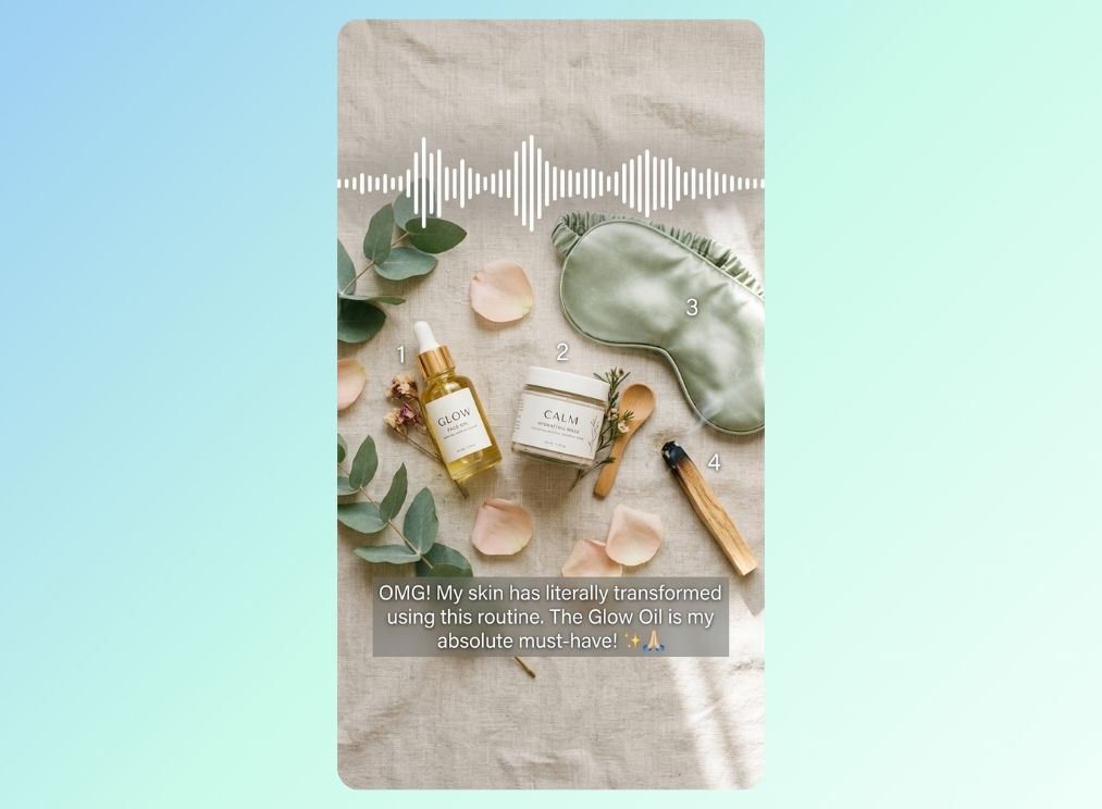 Audio over testimonial