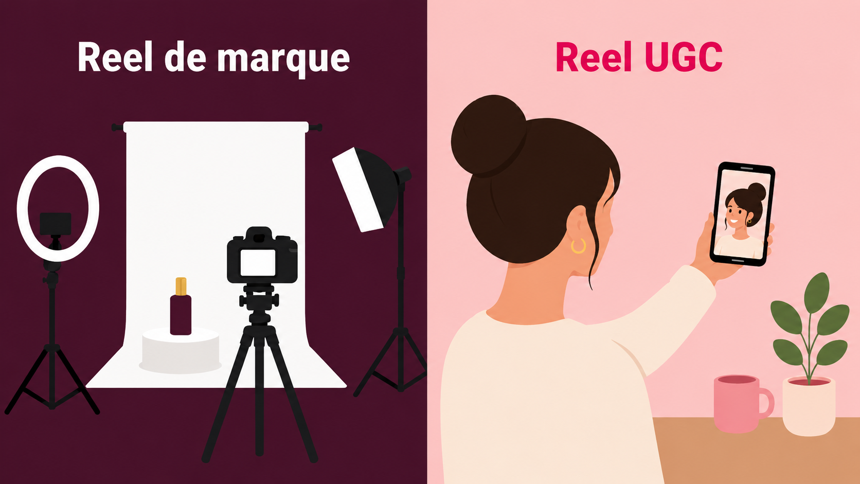 Comparatif Reel de marque vs Reel UGC Instagram