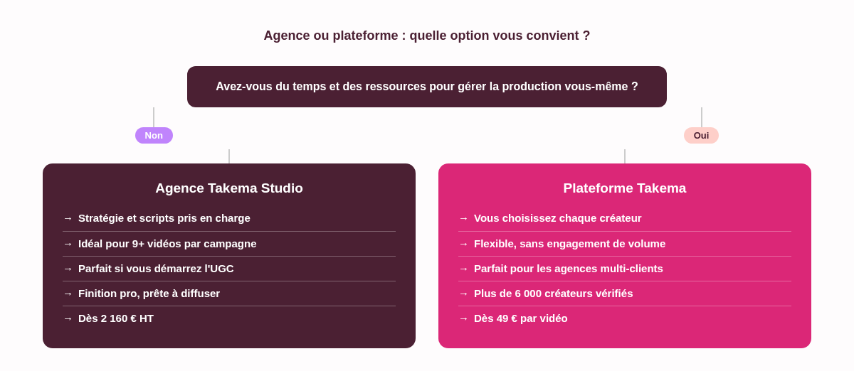 Arbre de décision : agence ou plateforme Takema, quelle option choisir ?