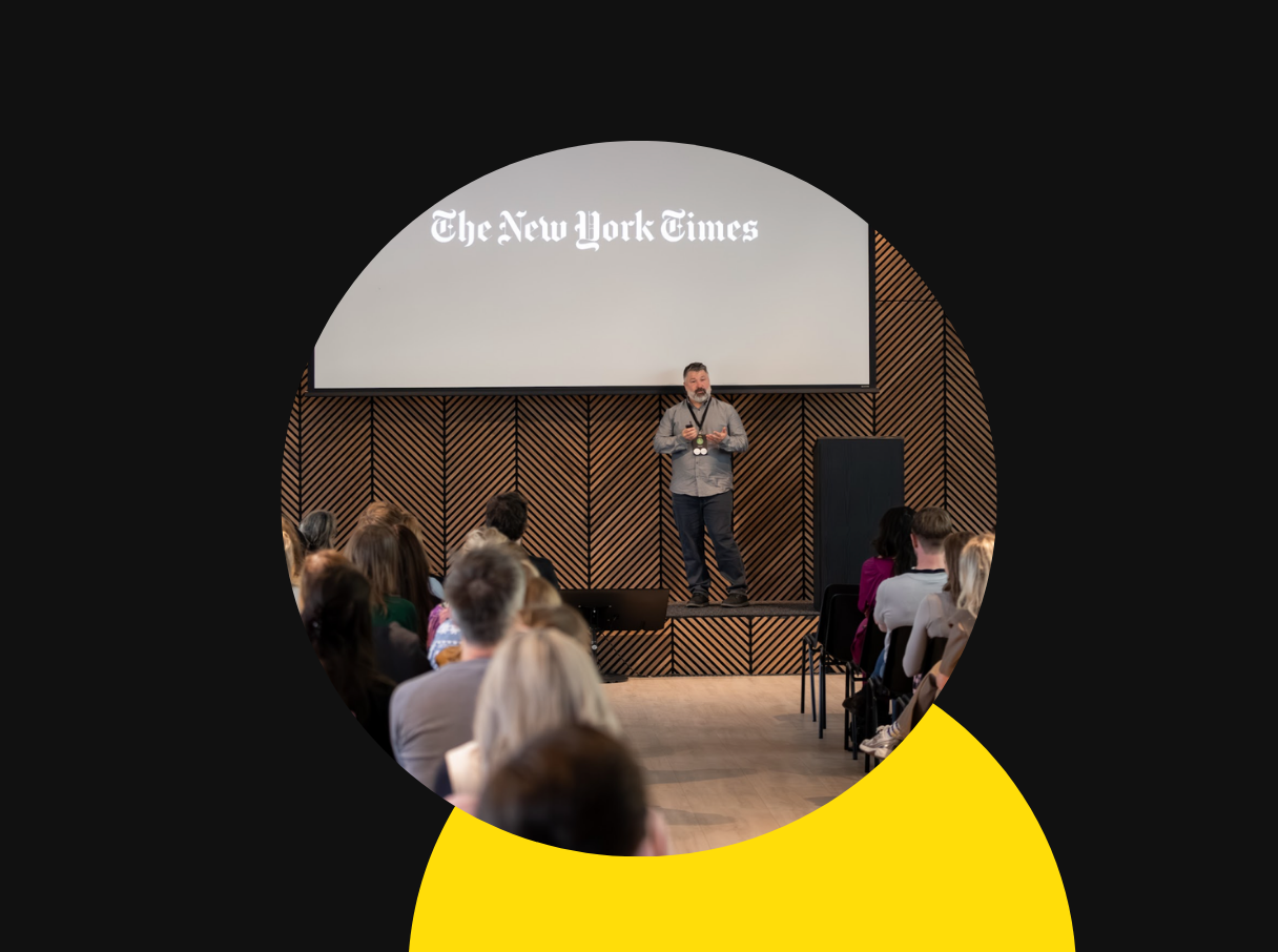 New York Times on the stage of Onboard Amsterdam 2026