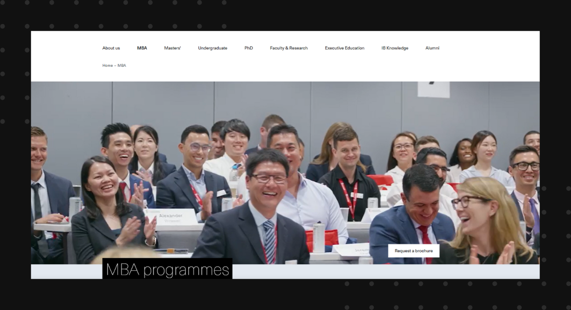 Imperial Business School MBA screenshot