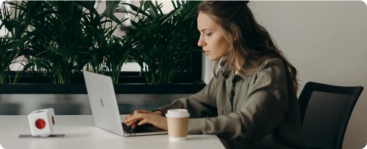 woman in front of here laptop