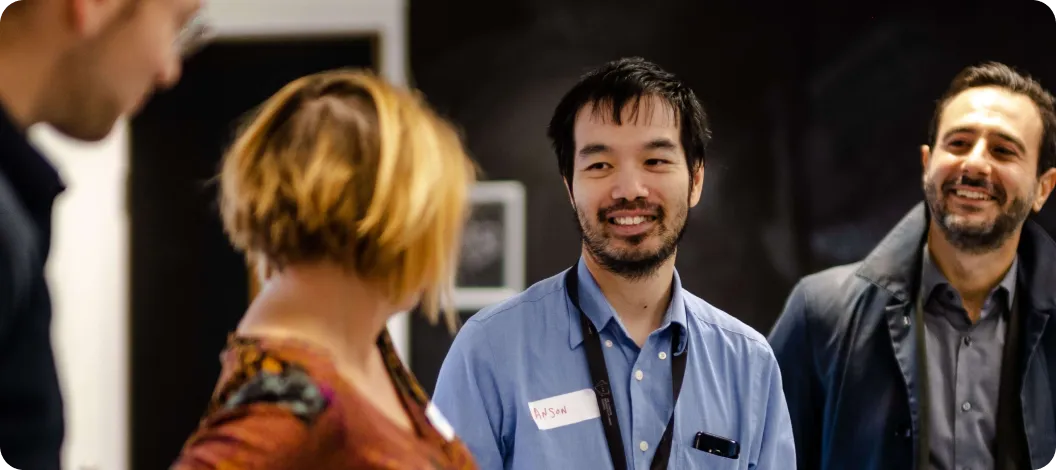 faculty members in a small talks